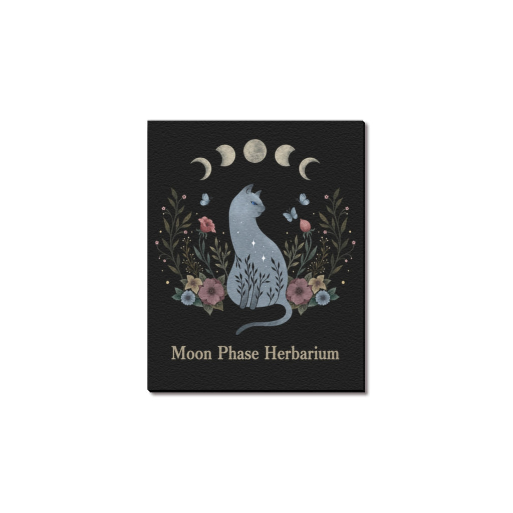 Moon Phase Herbarium Frame Canvas Print 8"x10"