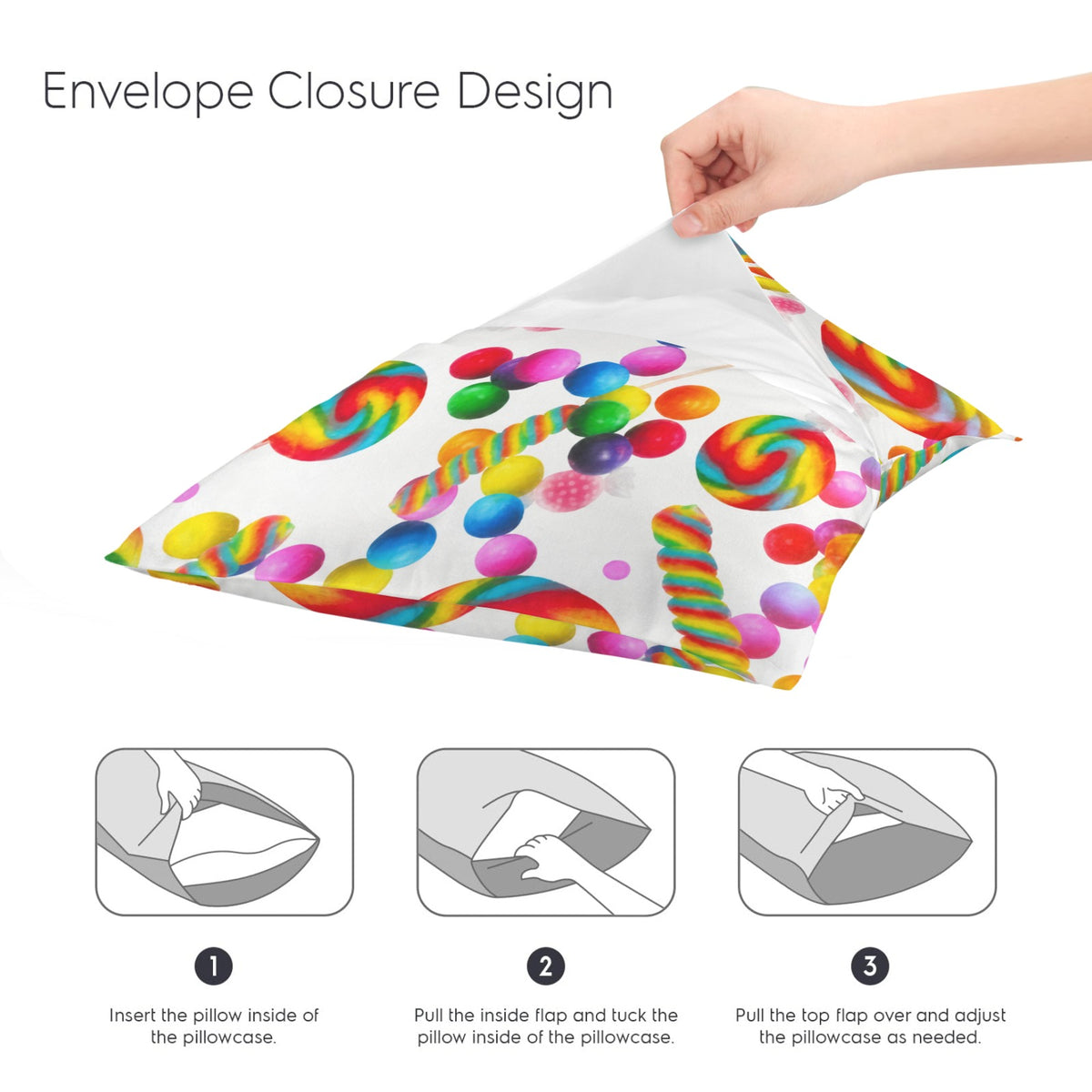 Gimme Gummy Jelly Swirl 16 x 16 in Envelope Pillow Case