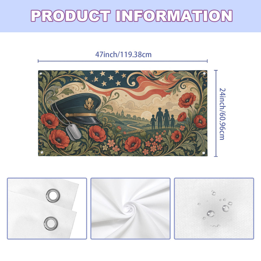 Garden of Honor 47 x 24 in Festival Banner