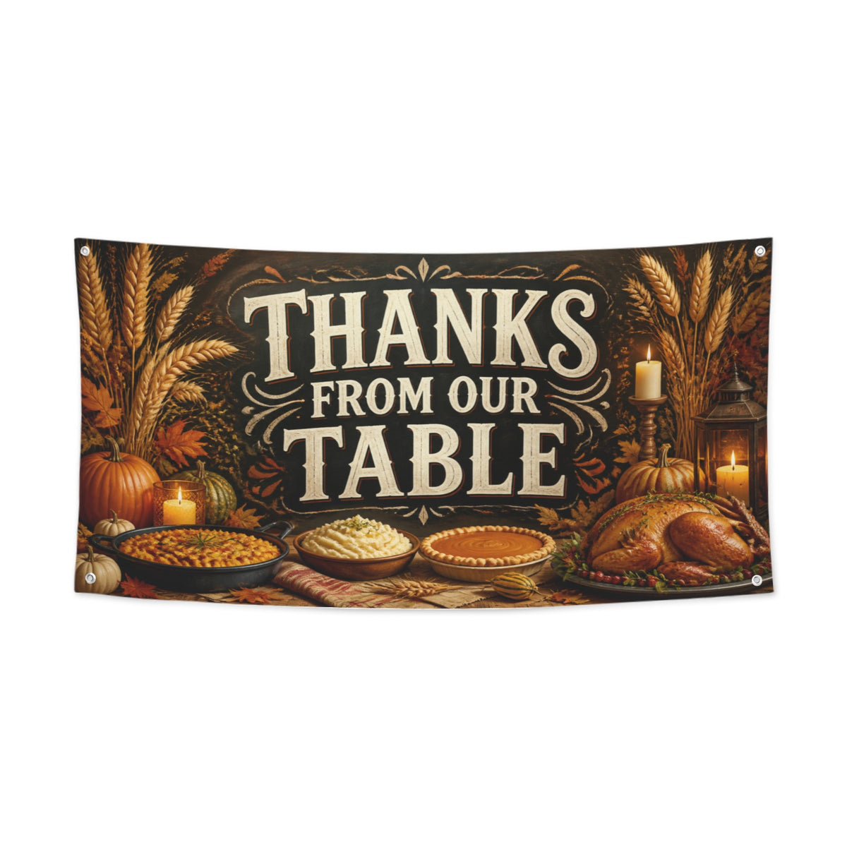 Table of Thanks 47 x 24 in Festival Banner