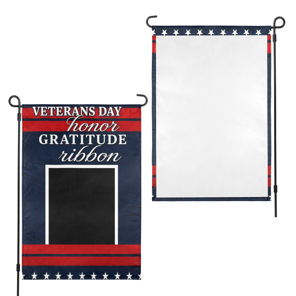 Veterans Day honor gratitude ribbon 12 x 18 in Garden Flag