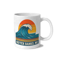 Coastal Wave 11 oz White Ceramic Mug