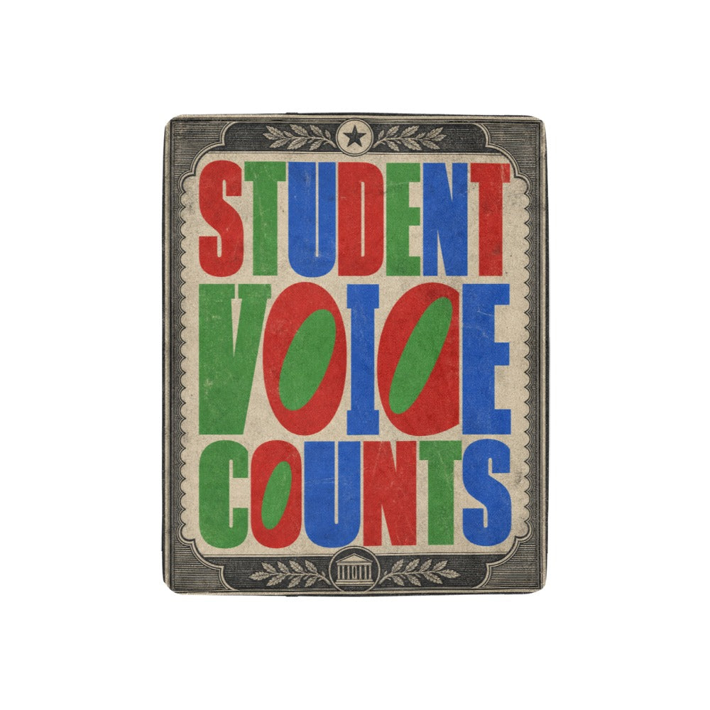 Student Voice Counts 32 x 48 in Micro Fleece Blanket