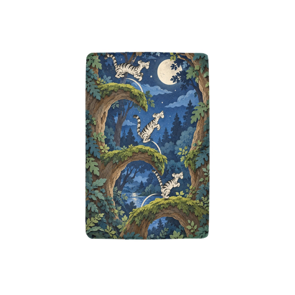 Tigger Moonlit Forest Gym 32 x 48 in Micro Fleece Blanket