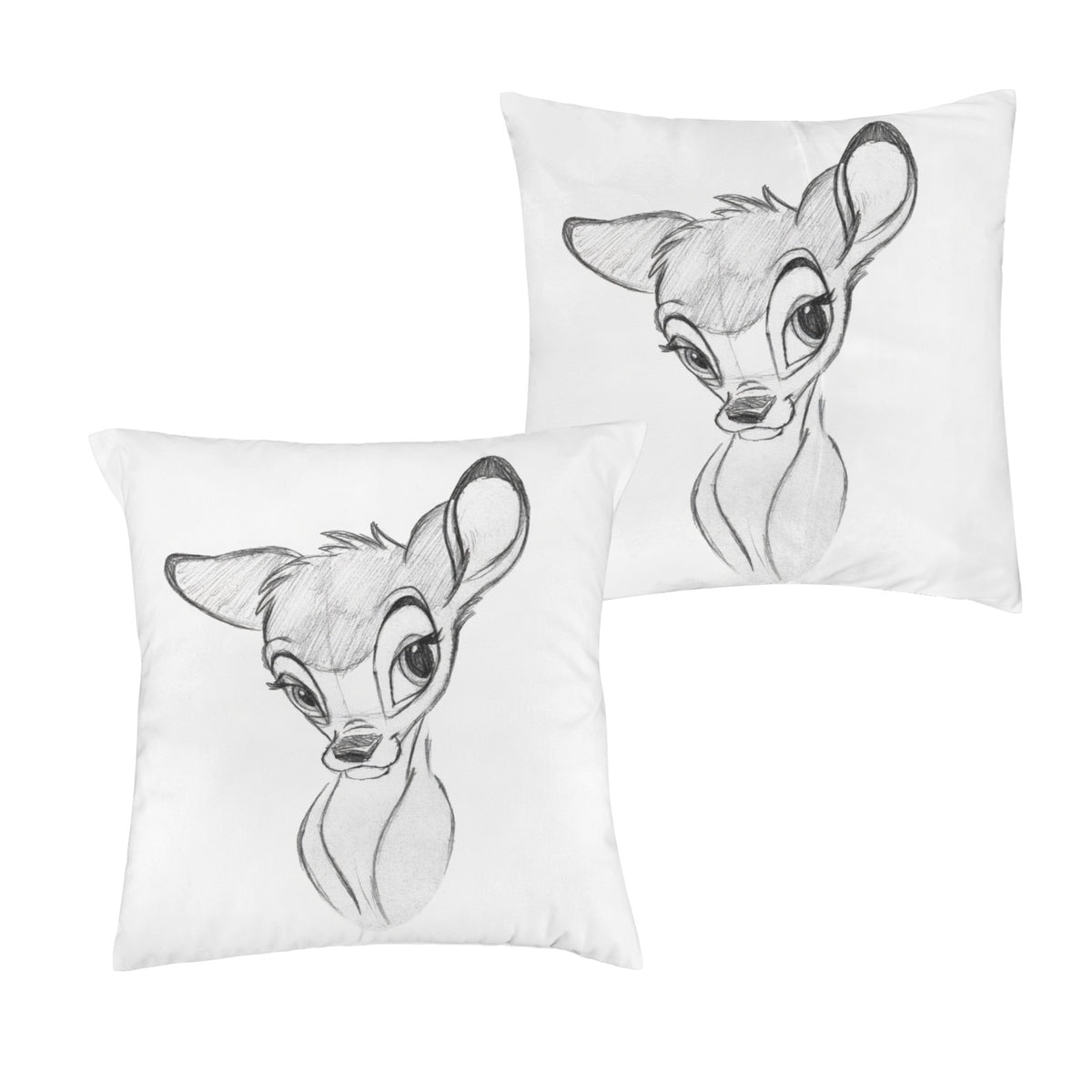 Woodland Fawn Pencil Sketch 16 x 16 in Envelope Pillow Case