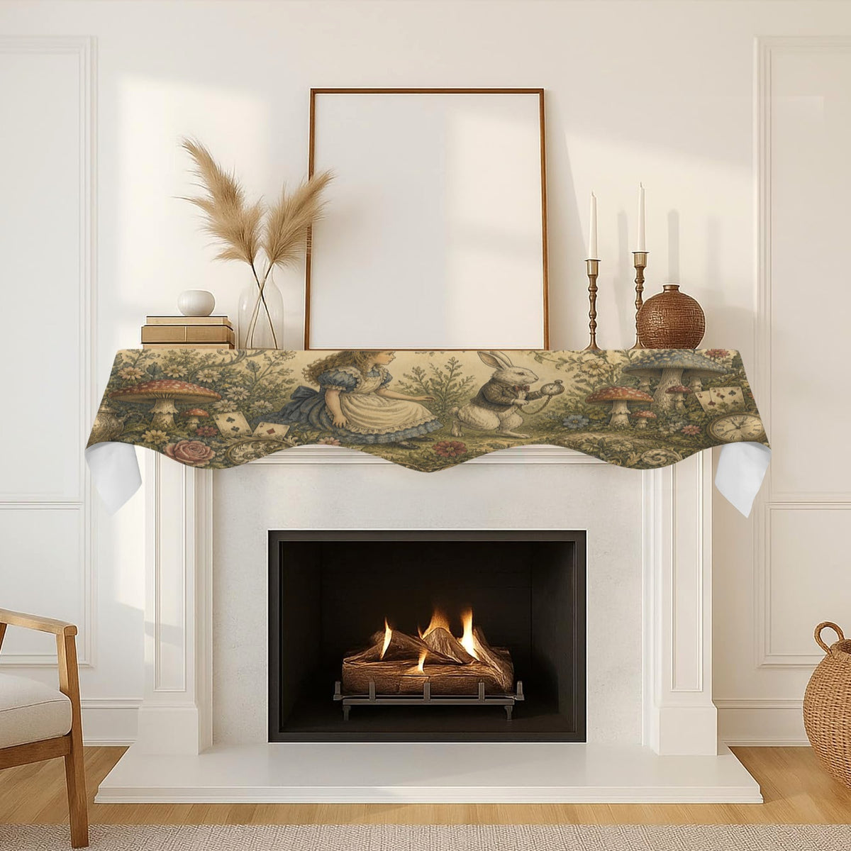 Wonderland Tea Table 200cm x 43.1cm Fireplace Cloth (QUE)