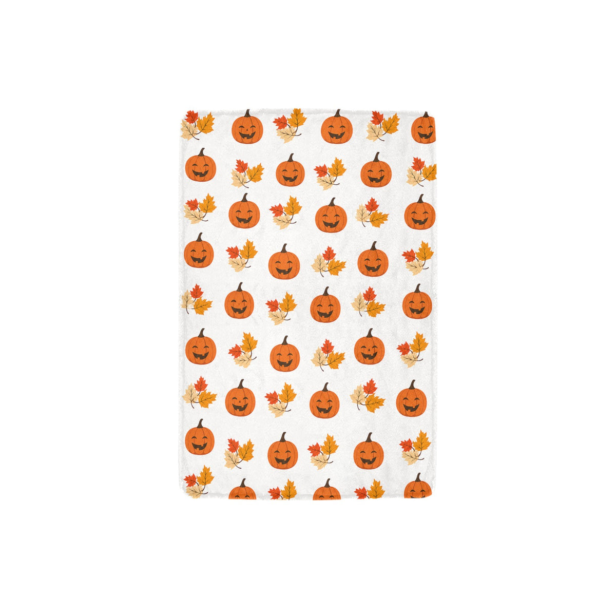 Hand-Carved Pumpkin Faces 32 x 48 in Micro Fleece Blanket