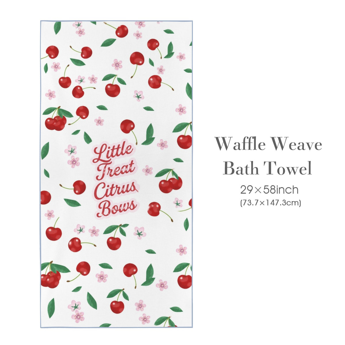 Little Treat Citrus Bows 29"x58" (QUE) Waffle Weave Bath Towel