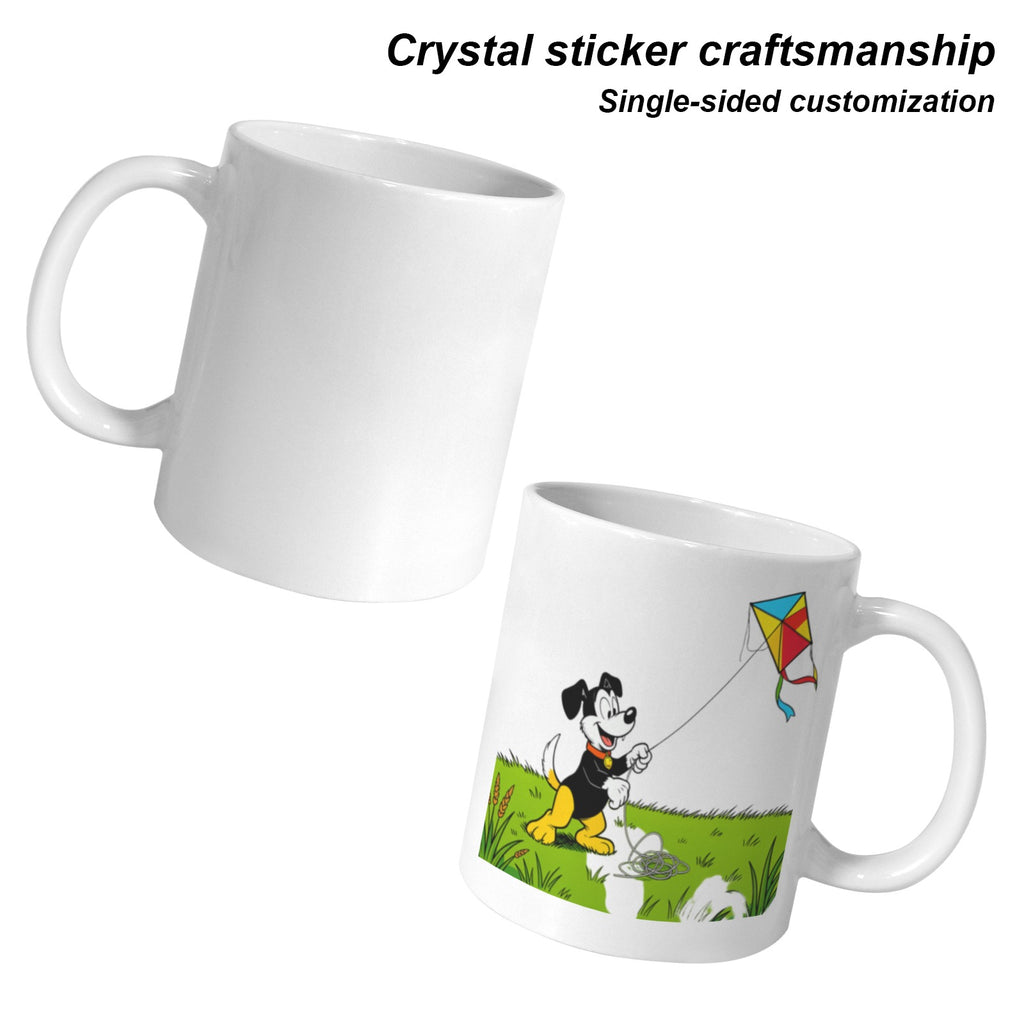 Early Pluto Meadow Kite Rover 11 oz White Ceramic Mug