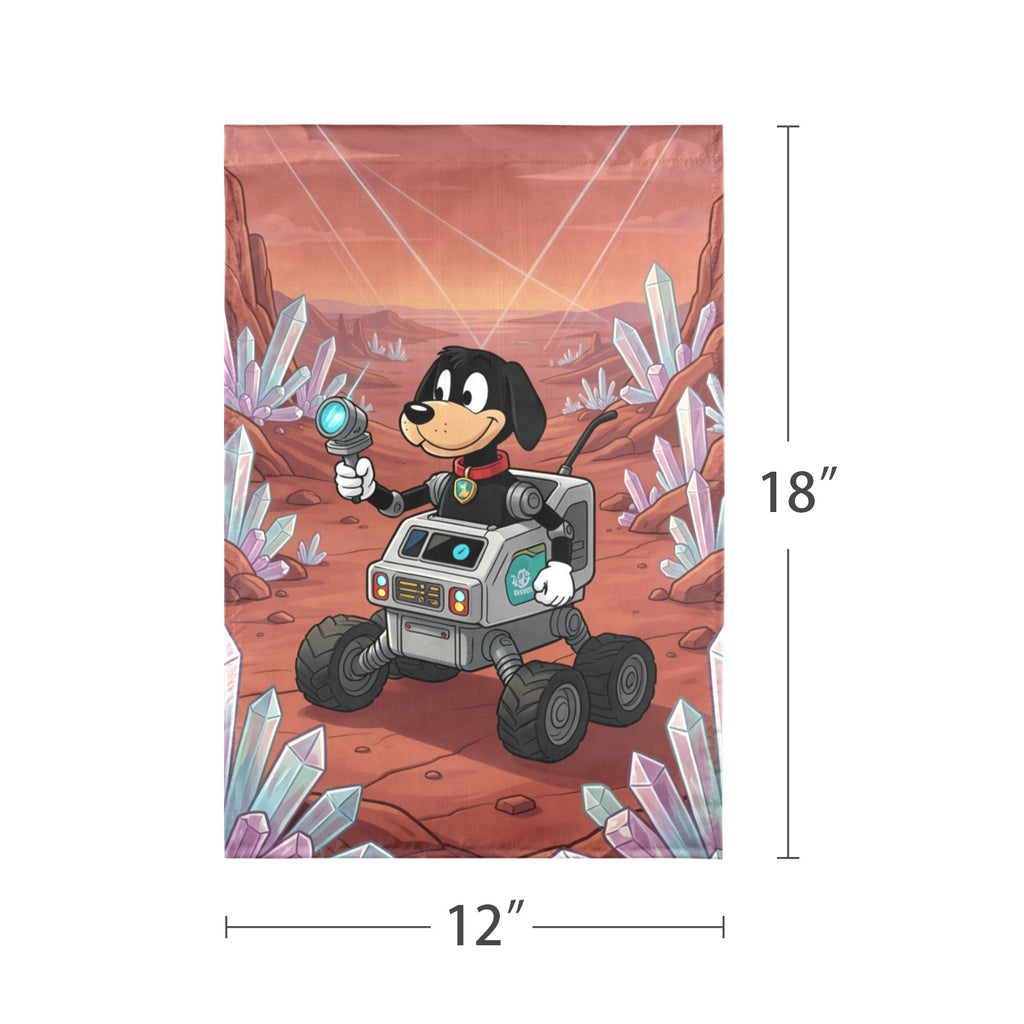Pluto Crystal Ridge Rover 12 x 18 in Garden Flag