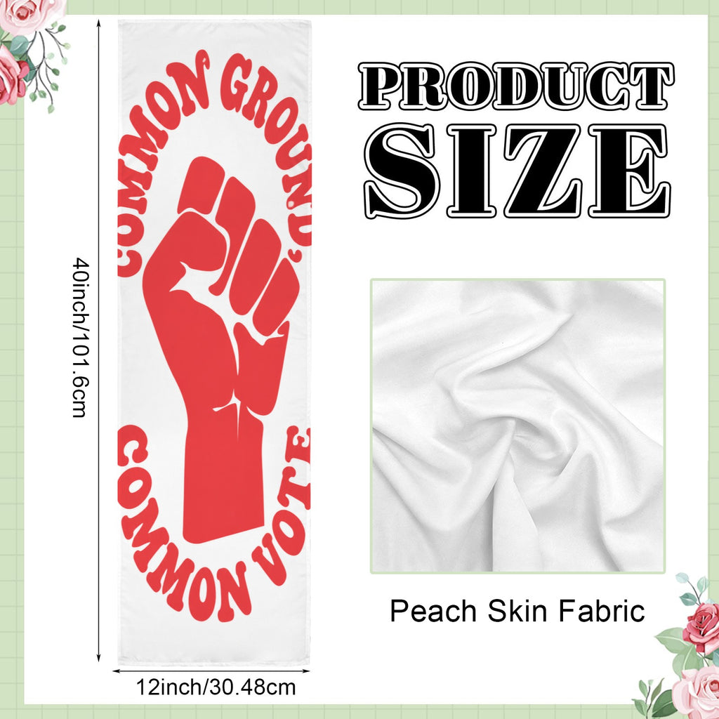 Common Ground, Common Vote 12 x 40 in Polyester Peach Skin Tapestry
