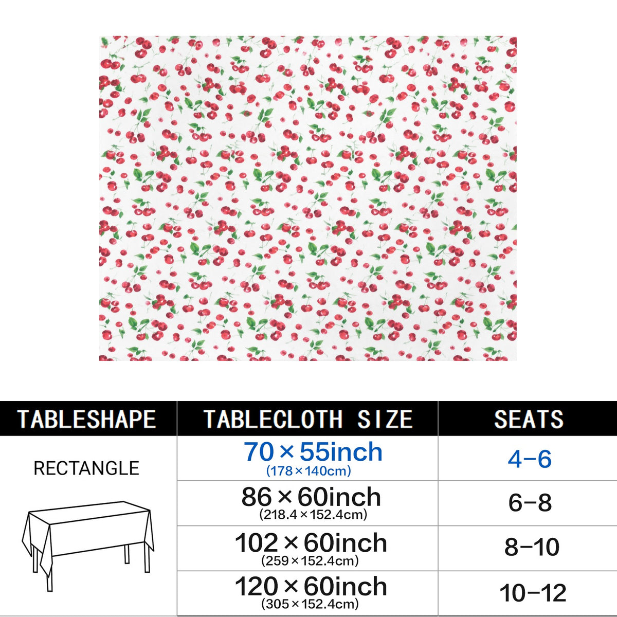 Watercolor Pumpkin 178cm x 140cm Rectangular Tablecloth 70x55inch (QUE)