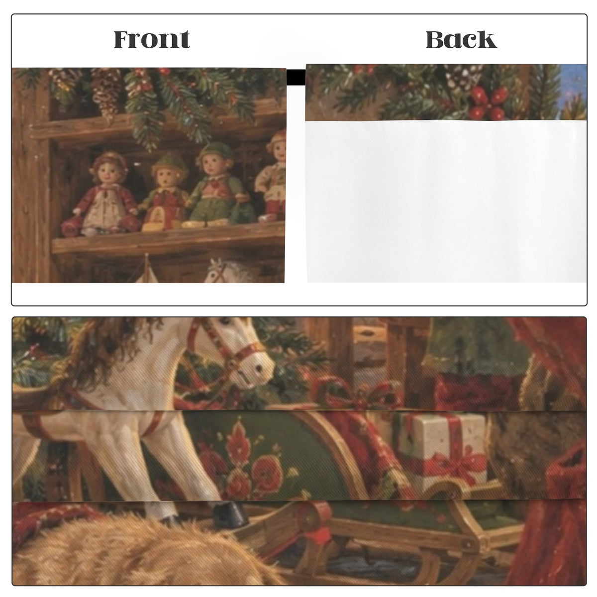Nast Santa Toy Workshop 52 x 84 in Window Curtain Set