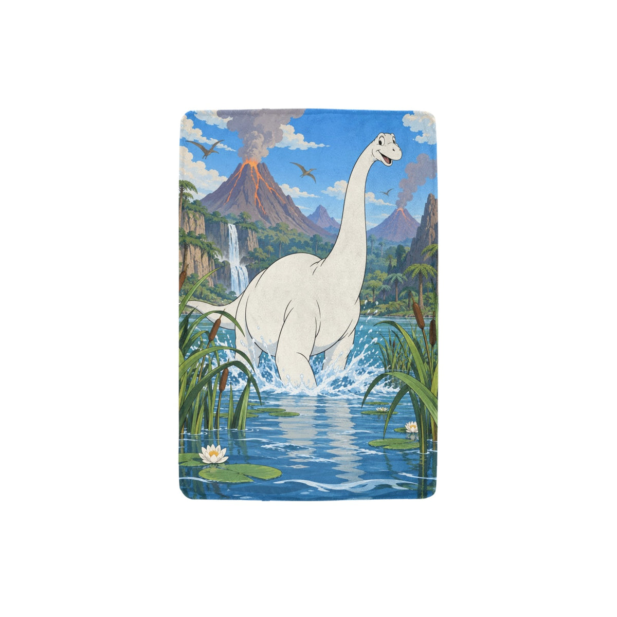Gertie Dinosaur Reed Lake 32 x 48 in Micro Fleece Blanket