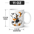 Witch's Moonlit Garden 11 oz White Ceramic Mug