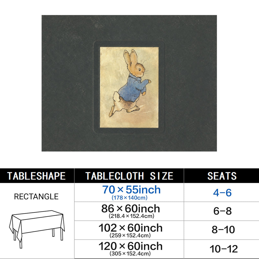 Burrow Map 178cm x 140cm Rectangular Tablecloth 70x55inch (QUE)