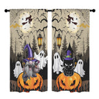 Moonlit Halloween Magic Forest 52 x 84 in Window Curtain Set