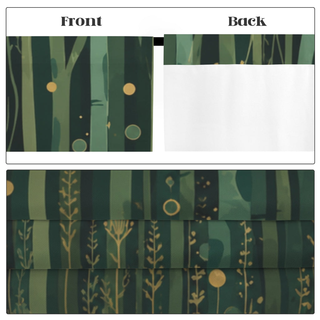 Bamboo Forest Pattern 52 x 84 in Window Curtain Set