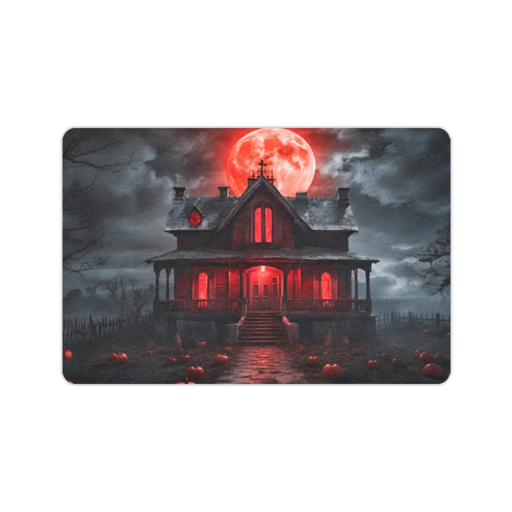 Red Moon Haunted House 23.6 x 15.7 in Doormat
