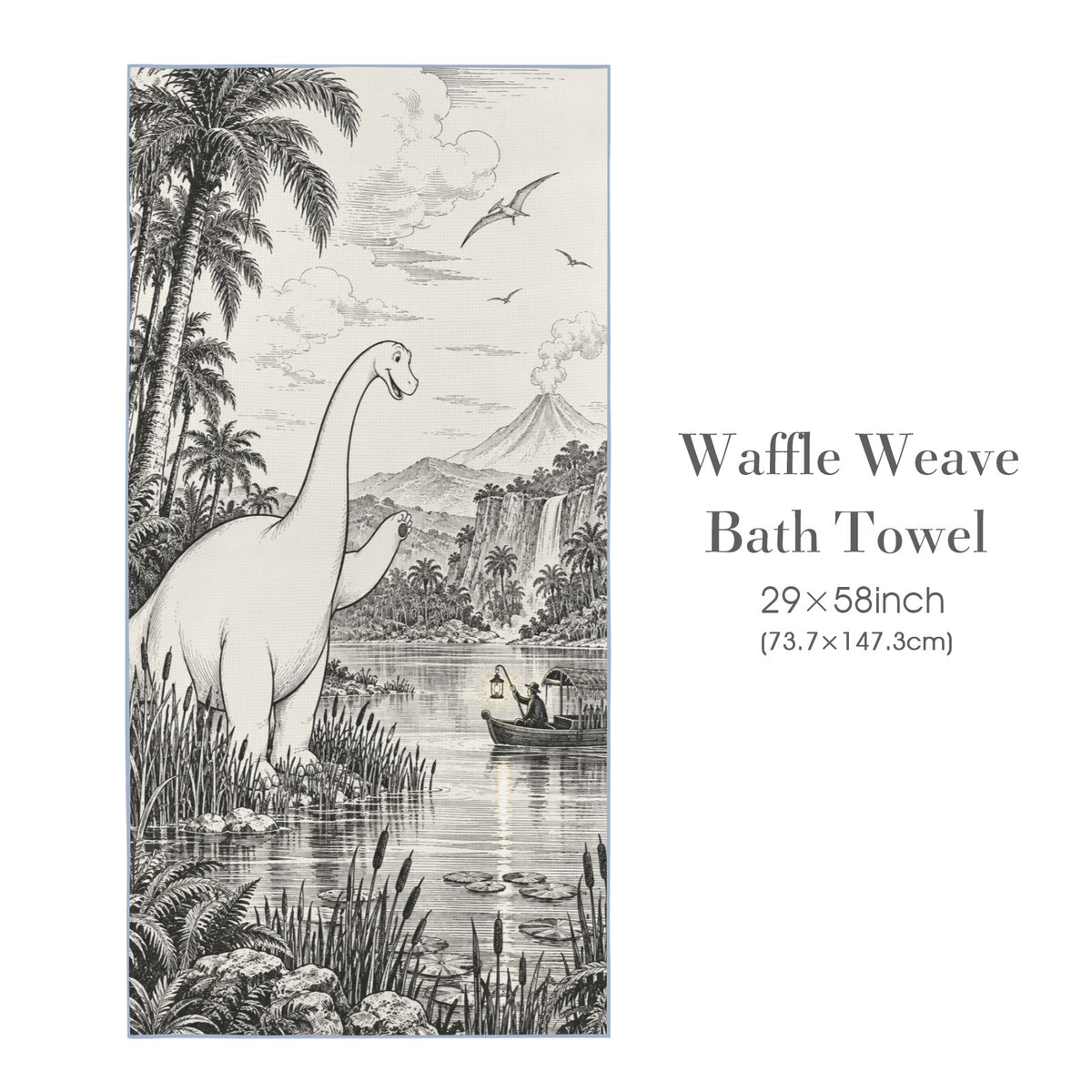 Gertie Lantern Lake 29"x58" (QUE) Waffle Weave Bath Towel