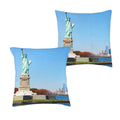 Statue Harbor Skyline 16 x 16 in Envelope Pillow Case