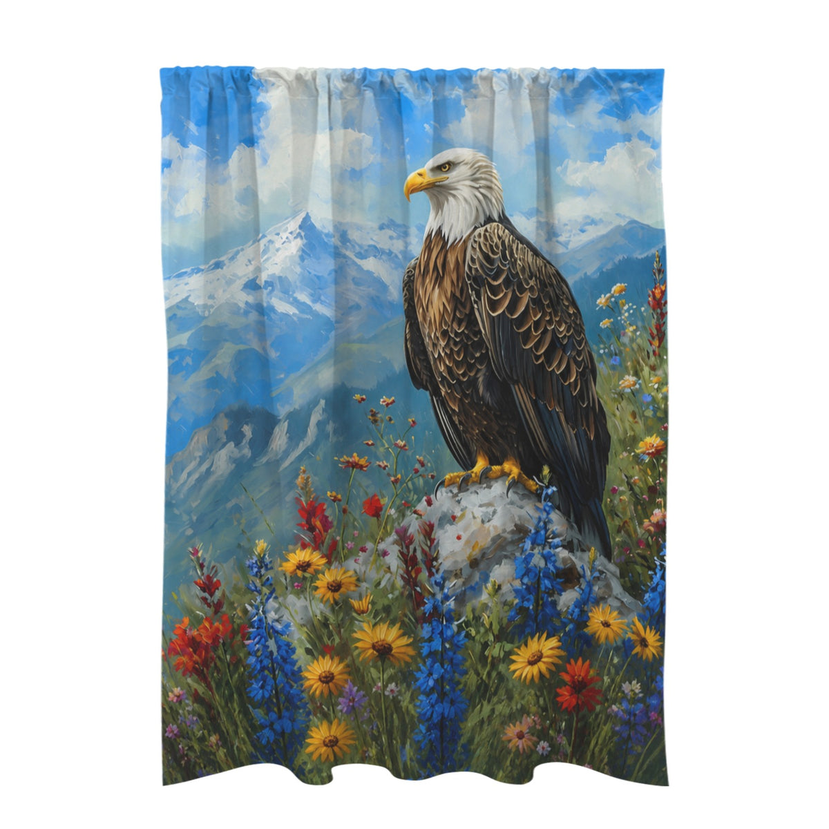 Bald Eagle Open Water 51 x 72 in Door Curtain (QUE)