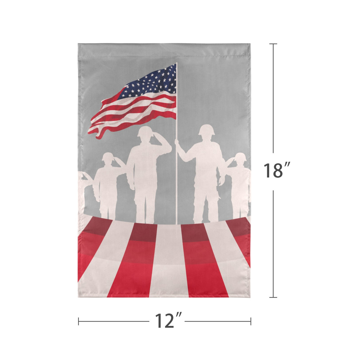 Veterans Day home of the brave 12 x 18 in Garden Flag