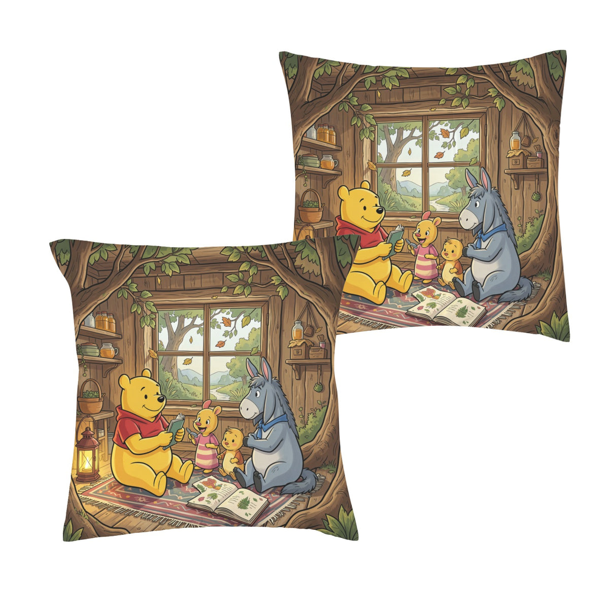 Pooh Treehouse Story Hour 16 x 16 in Envelope Pillow Case