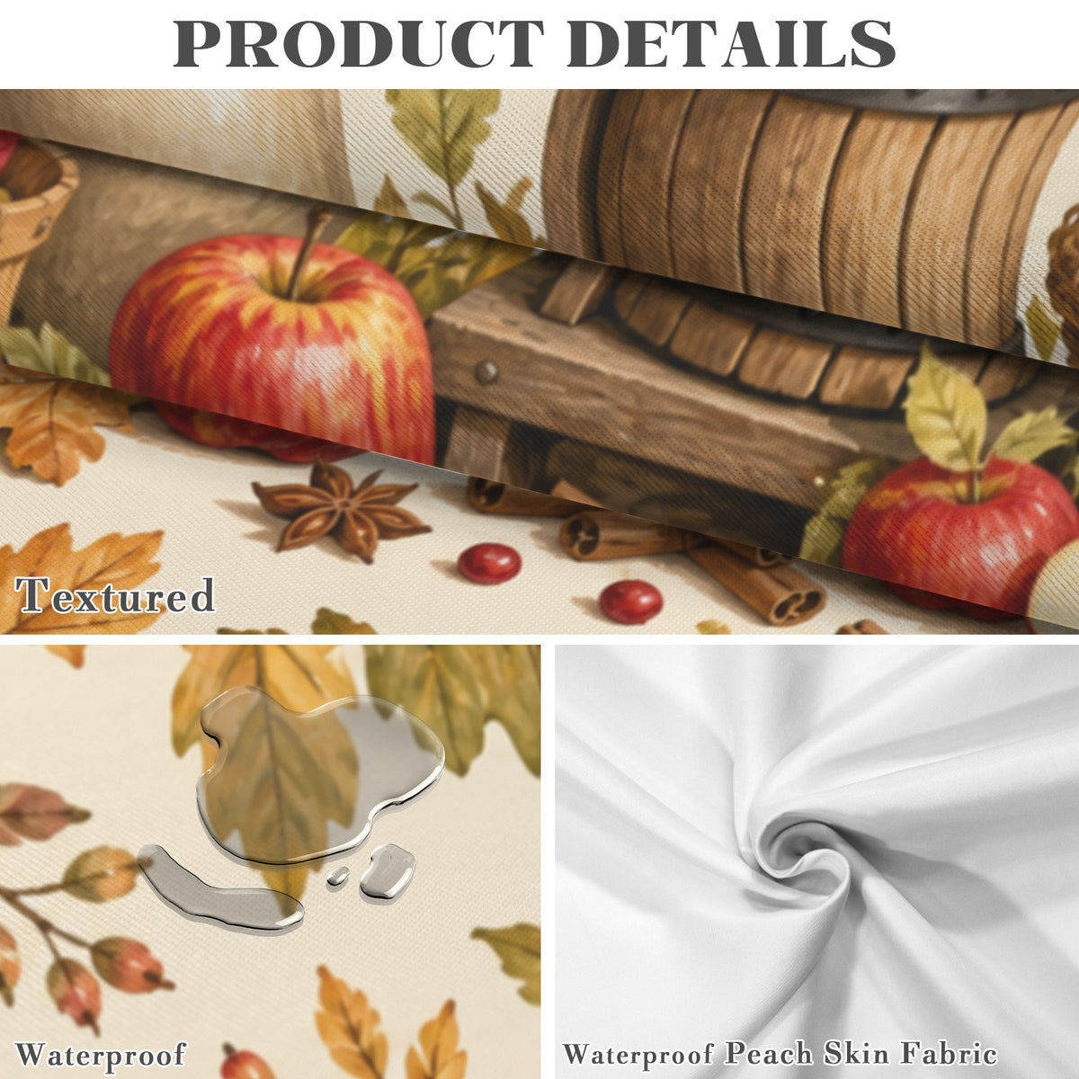 Apple Cider 178cm x 140cm Rectangular Tablecloth 70x55inch (QUE)