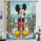 Mickey Boiler Deck 52 x 84 in Window Curtain Set