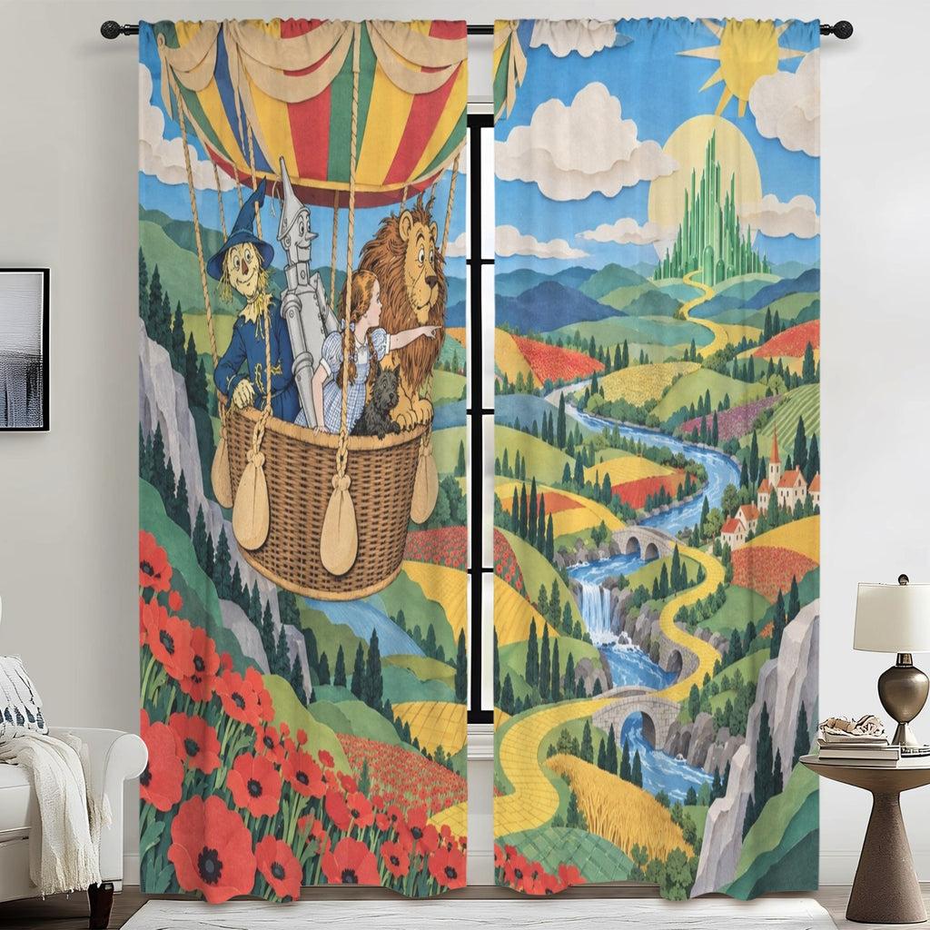 Oz Balloon Valley 52 x 84 in Window Curtain Set