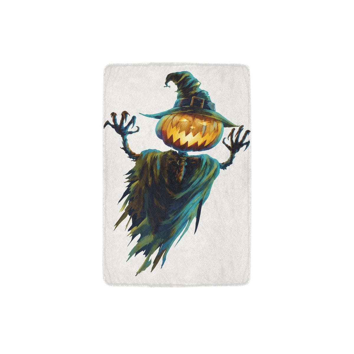 Scarecrow Harvest Night 32 x 48 in Micro Fleece Blanket