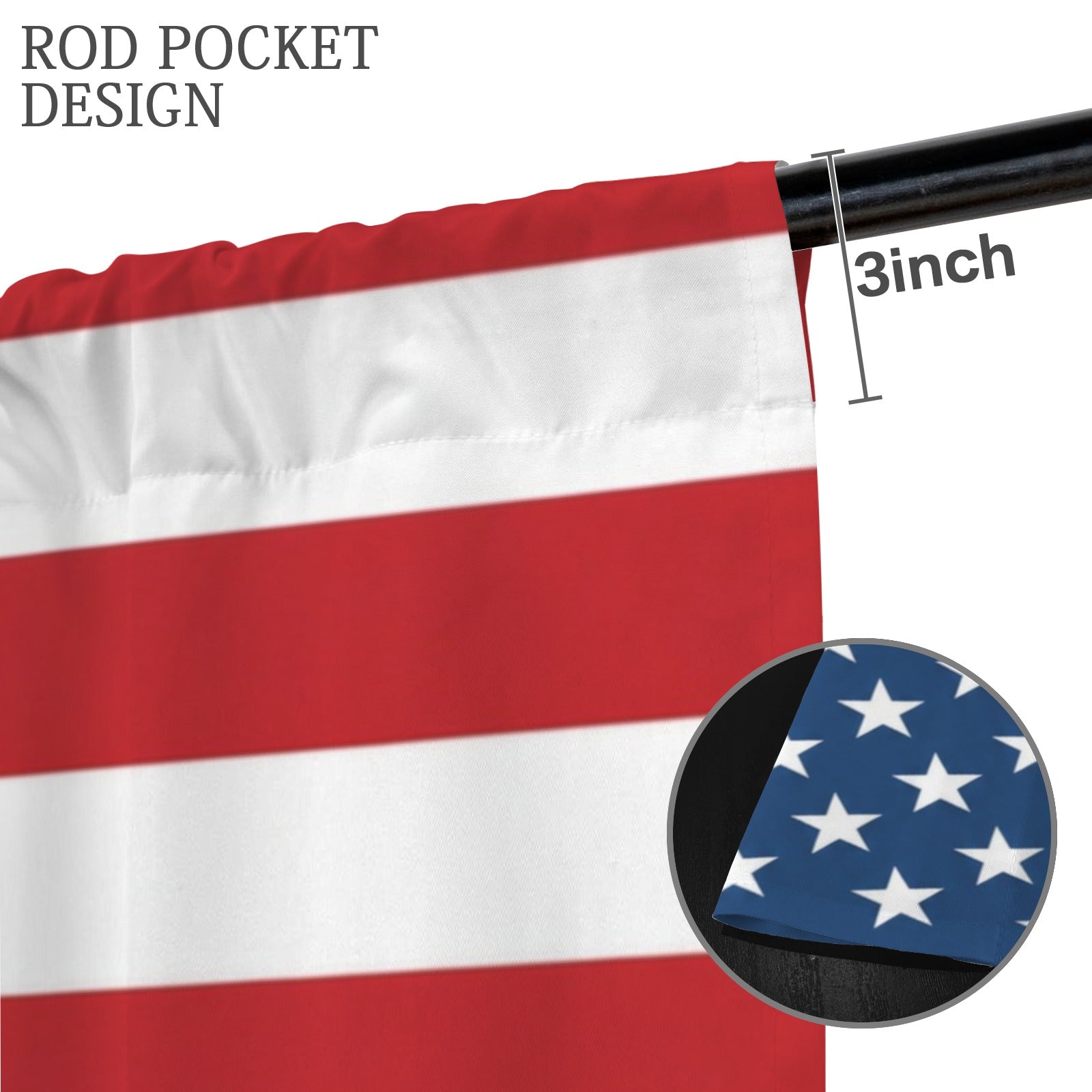 Accessible Ballot Stripes 52 x 84 in Window Curtain Set