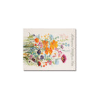 Letterpress Wildflower Note Frame Canvas Print 8"x10"