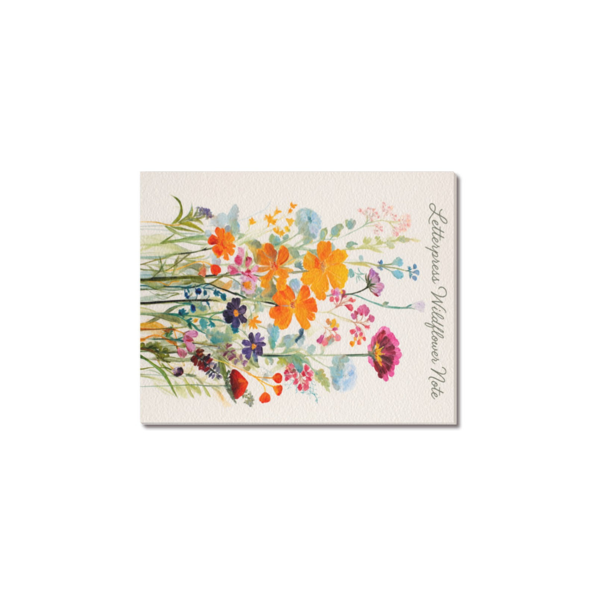 Letterpress Wildflower Note Frame Canvas Print 8"x10"