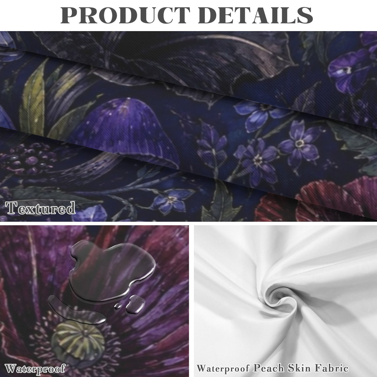 Poison Garden 178cm x 140cm Rectangular Tablecloth 70x55inch (QUE)