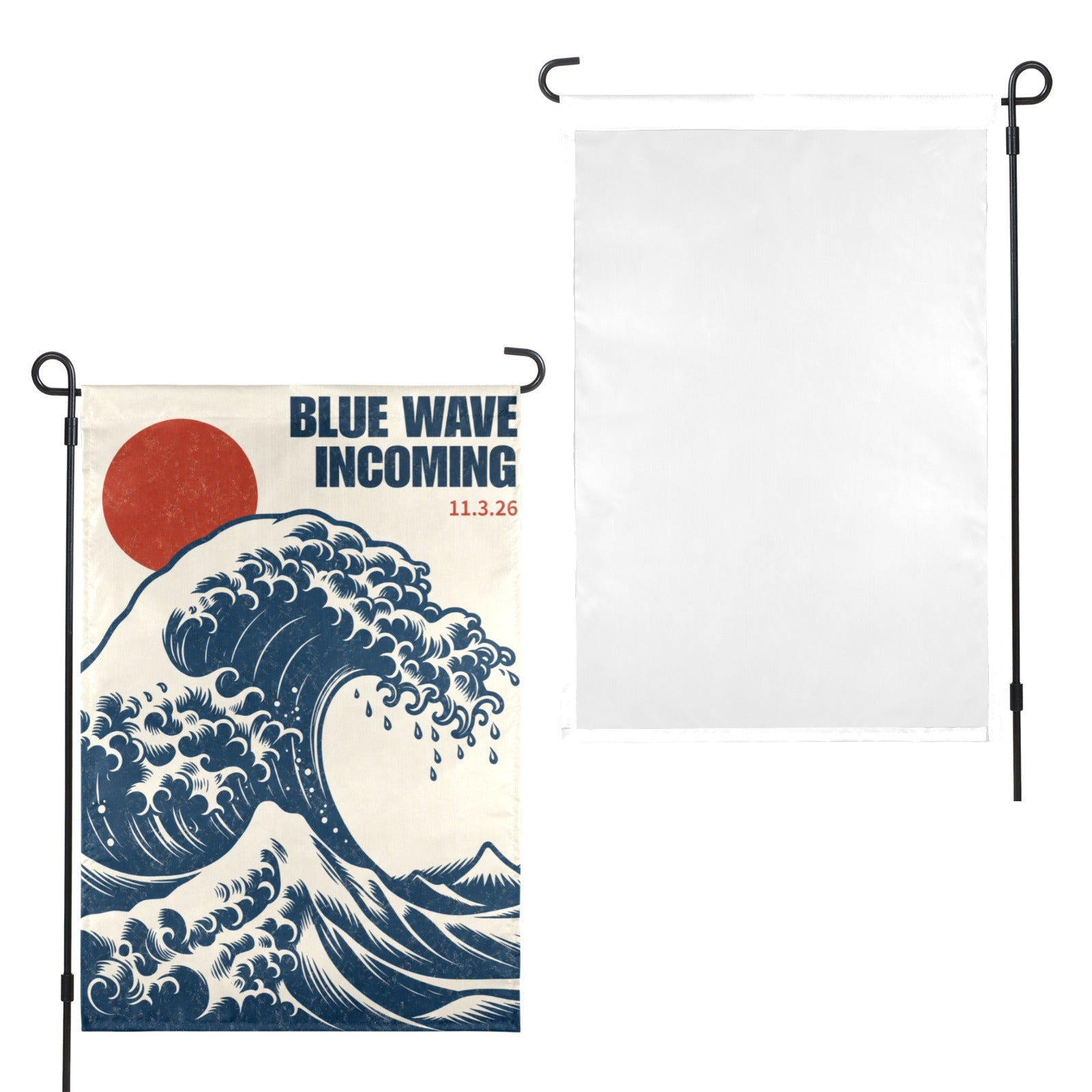 Blue Wave Election 2026 12 x 18 in Garden Flag