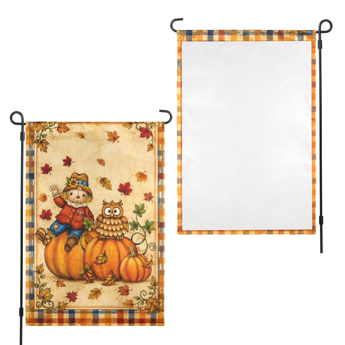 Family Harvest Table 12 x 18 in Garden Flag