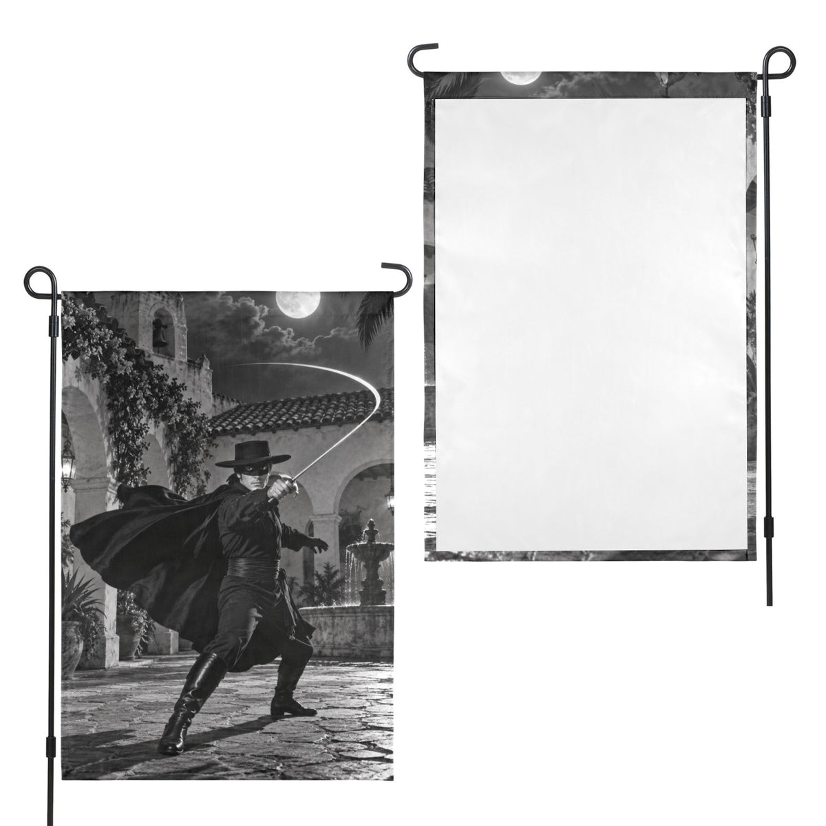 Crescent Trail Zorro 12 x 18 in Garden Flag