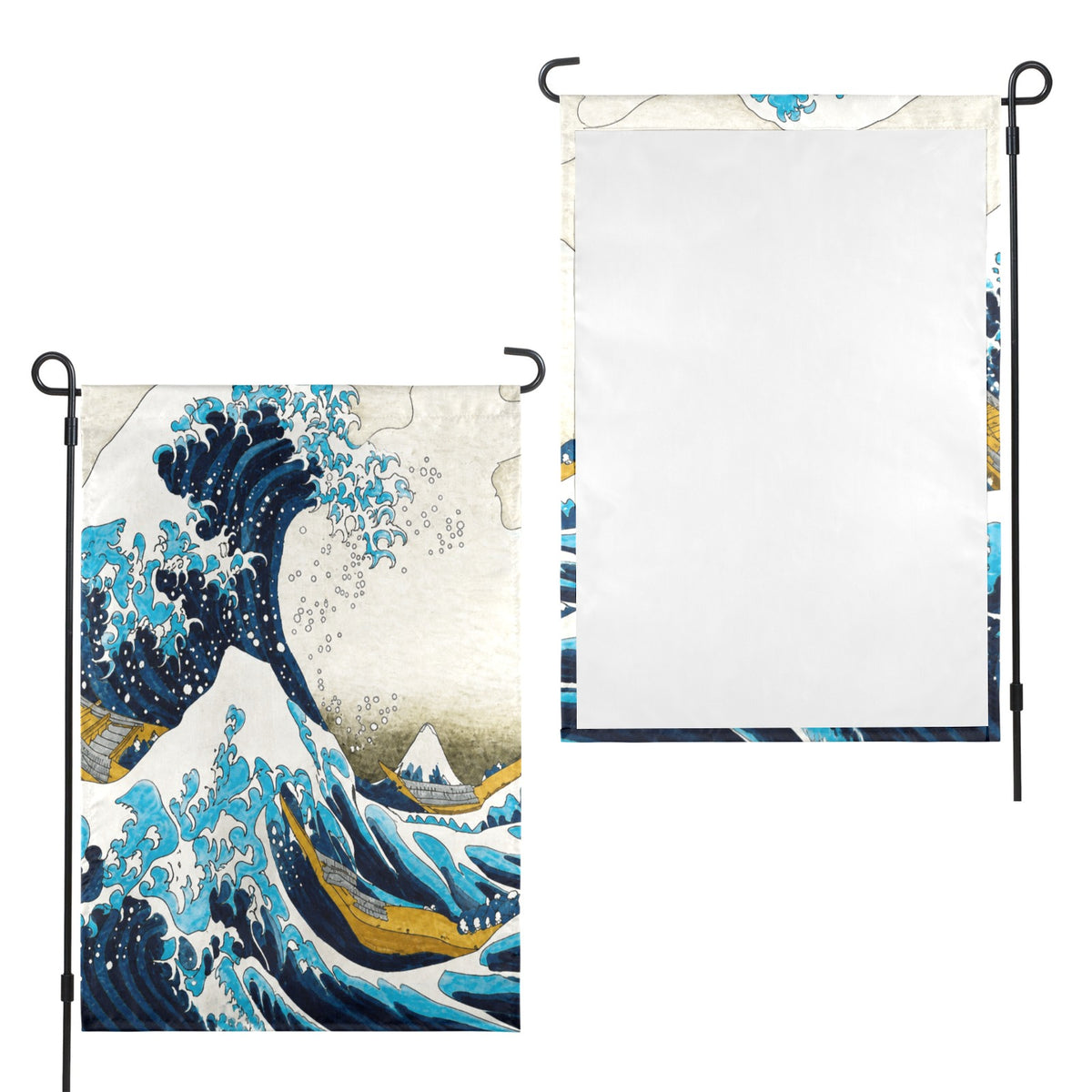Great Wave Indigo 12 x 18 in Garden Flag