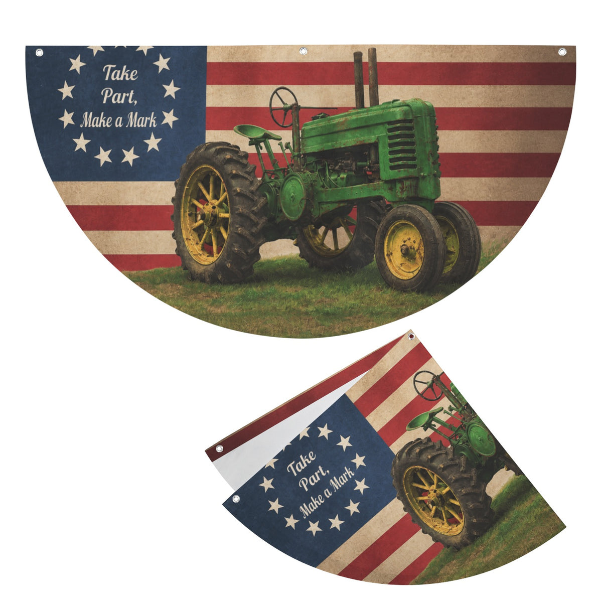 Take Part, Make a Mark 36 x 18 in Semi Circle Flag