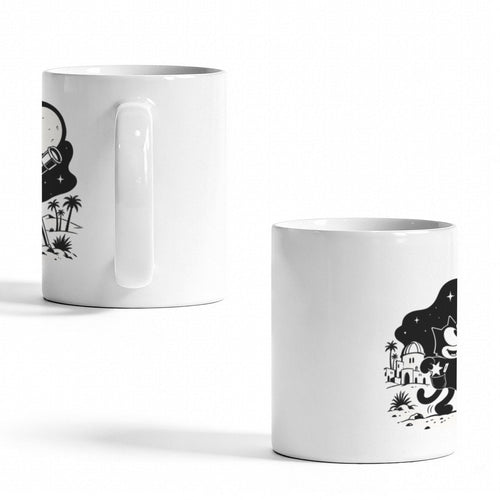 Felix Moonwalk Desert Observatory 11 oz White Ceramic Mug