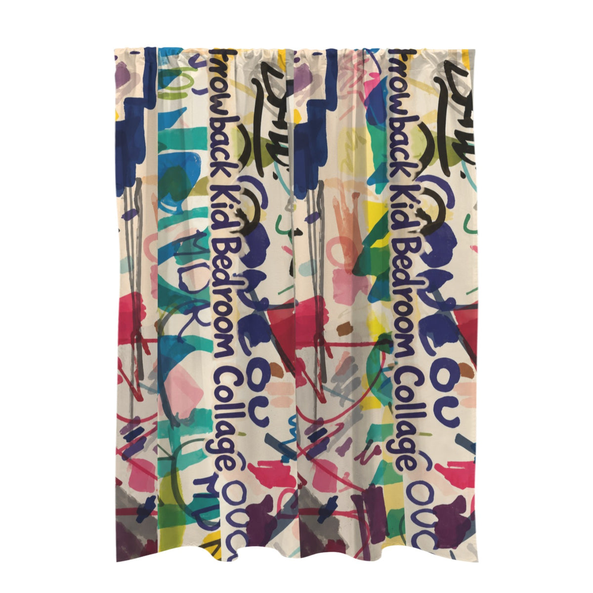 Throwback Kid Bedroom Collage 51 x 72 in Door Curtain (QUE)