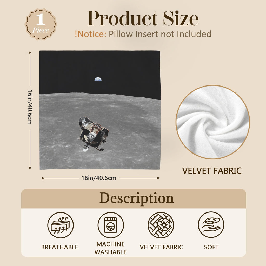 Apollo 11 lunar module 16 x 16 in Envelope Pillow Case