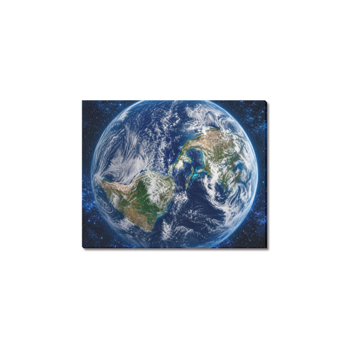 Blue Marble Cloud Bands Frame Canvas Print 8"x10"