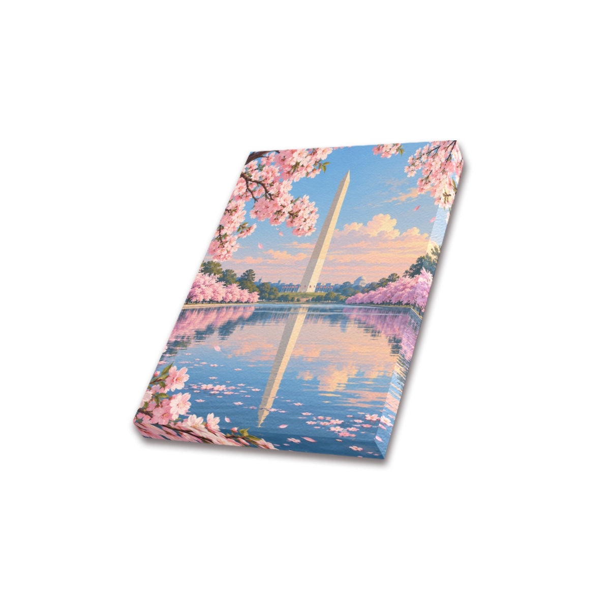 Washington Cherry Reflection Frame Canvas Print 8"x10"