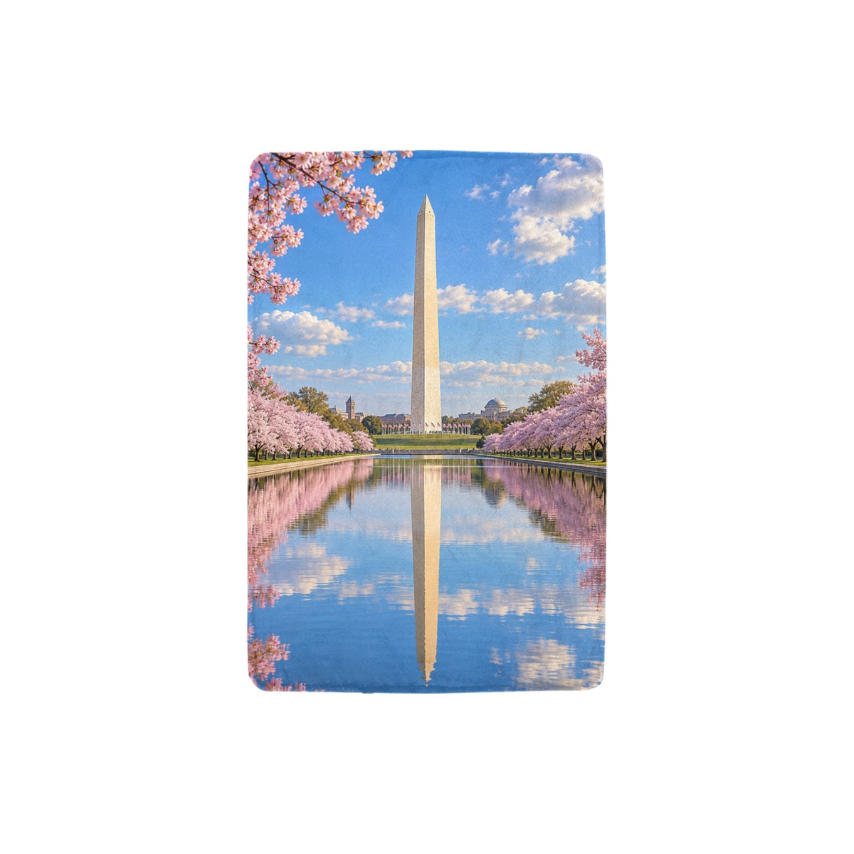 Washington Monument Mall Axis 32 x 48 in Micro Fleece Blanket