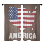 America Map: Every District 52 x 84 in Window Curtain Set