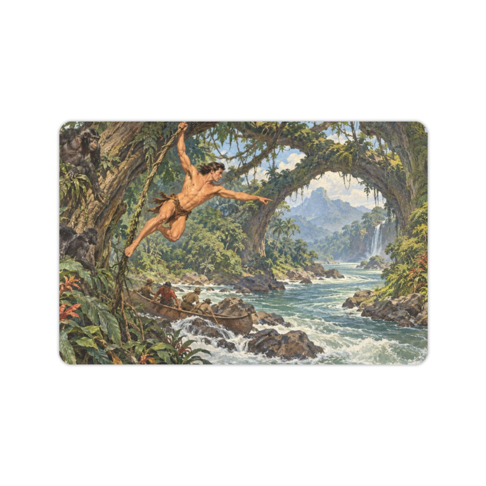 Tarzan and the Stranded Canoe 23.6 x 15.7 in Doormat