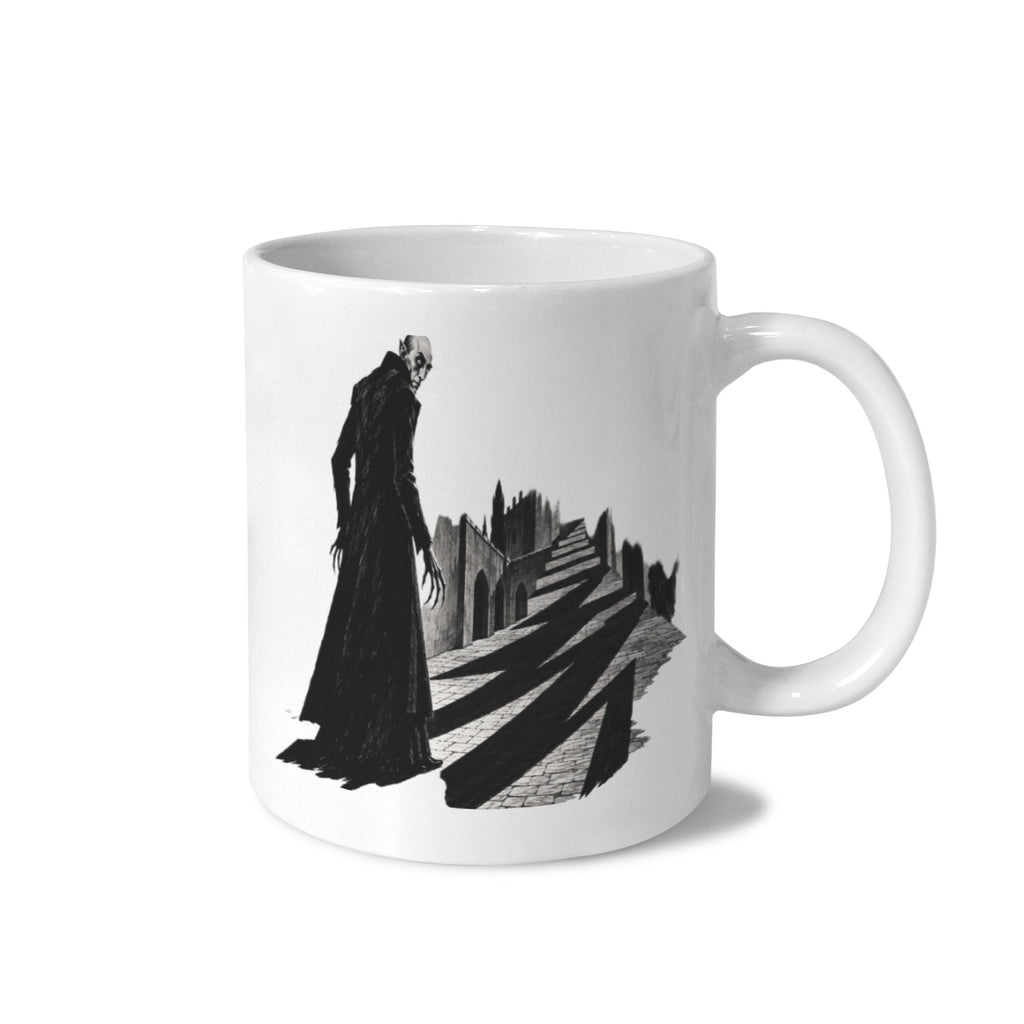 Orlok Clock Courtyard 11 oz White Ceramic Mug